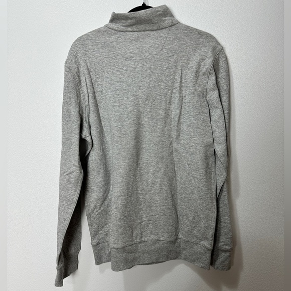 NWT Magaschoni Men’s Sz Small Gray Quarter Zip Sweater Viscose Relaxed Fit - Picture 2 of 3